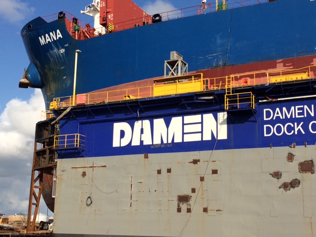 M/V Mana, PONTOS MARINE, 650 tons of steel renewal
